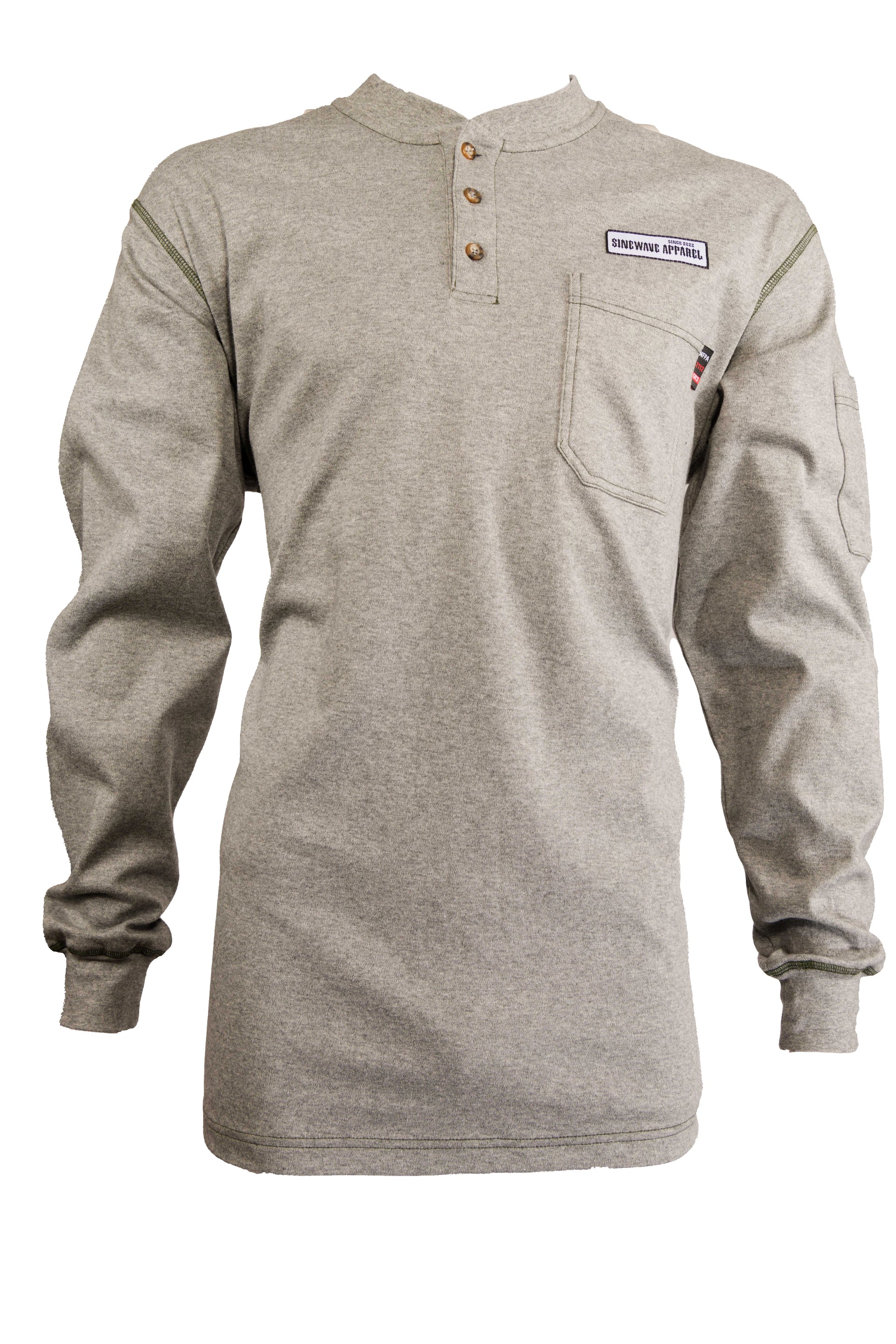 Sinewave FR 3 Button Henley – Sinewave Apparel Co.