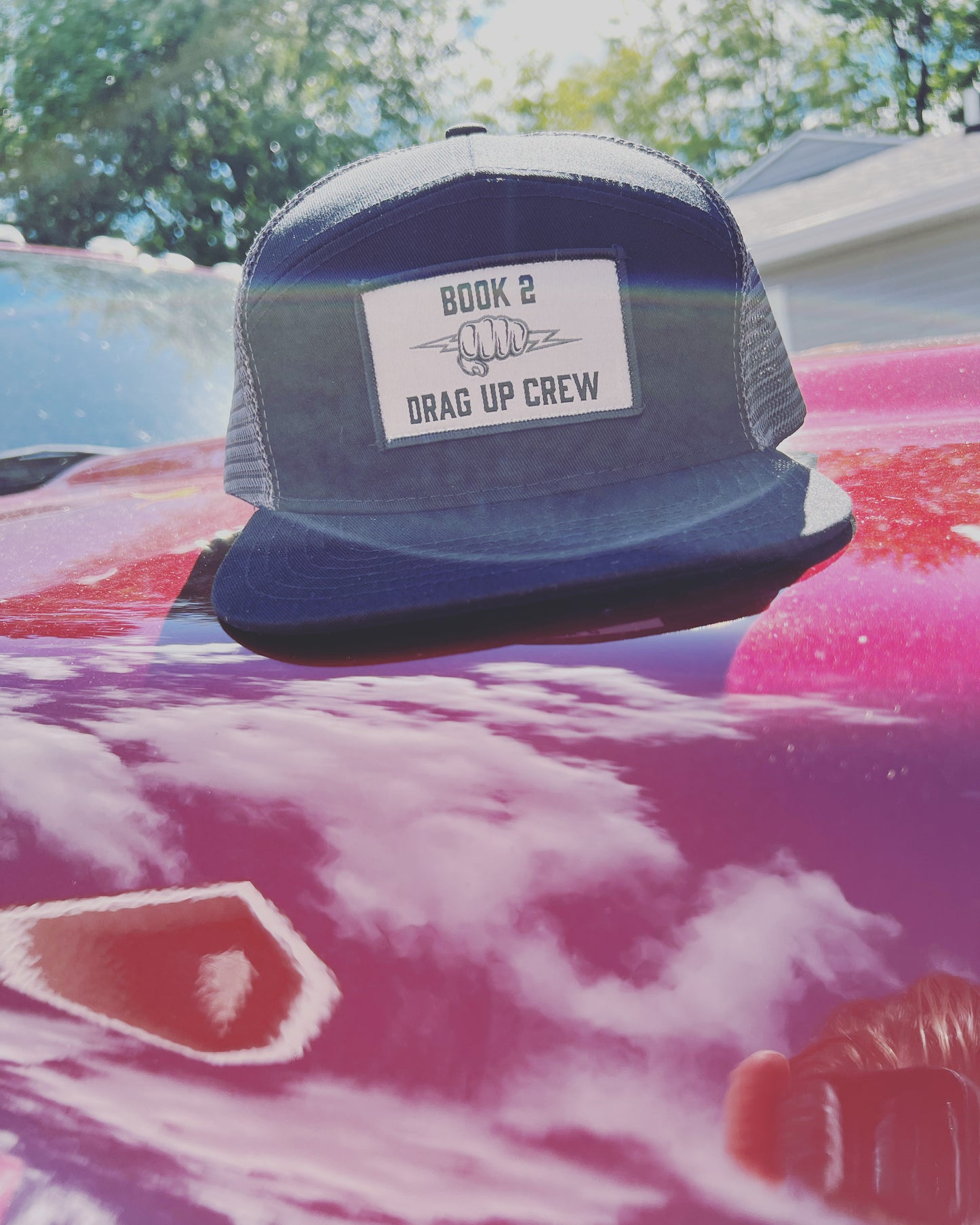 Book 2 Drag Up Crew Trucker Hat